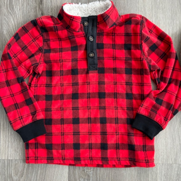 EXCELLENT CONDITION Lot Toddler Boy Buffalo Plaid Fleece Shirts Size 5T - Picture 2 of 5